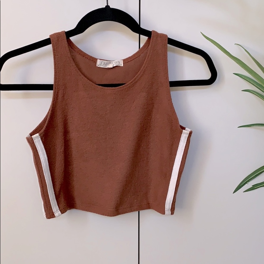 Rust cropped sport tank